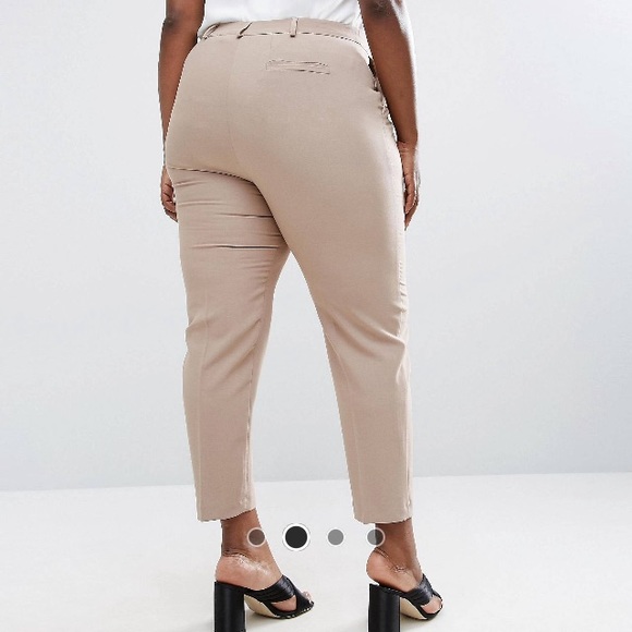 Asos Curve Ankle Grazer Cigarette Pant in Crepe - Picture 2 of 5